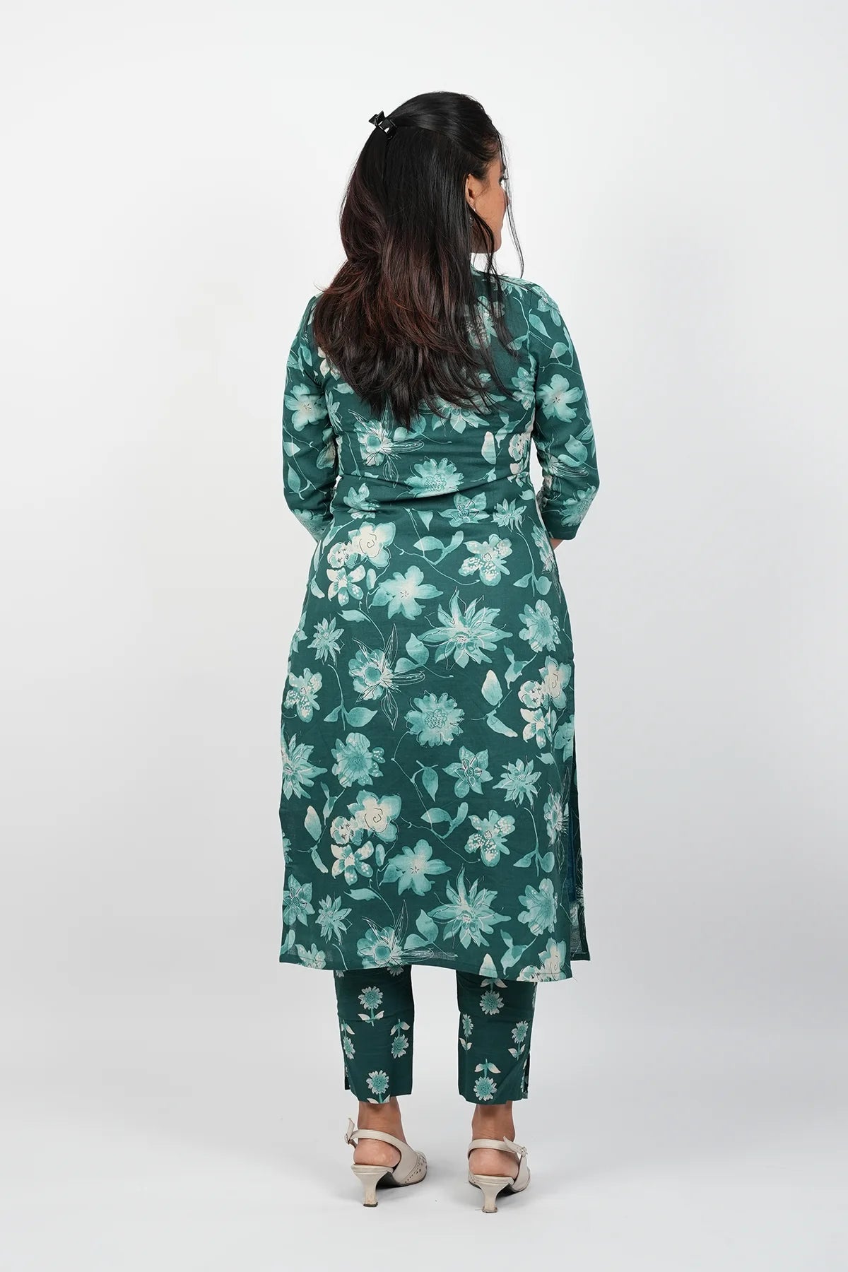 Teal Green Cotton Co-Ord Set