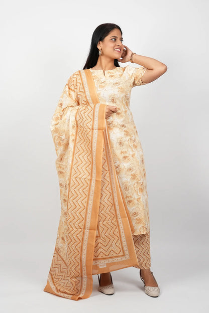 Sandal Straight Cut Kurti Suit Set