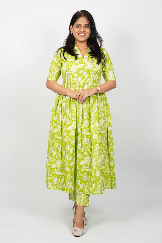 Green Cotton Co-Ord Set