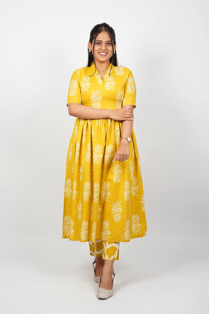 Mustard Cotton Co-Ord Set