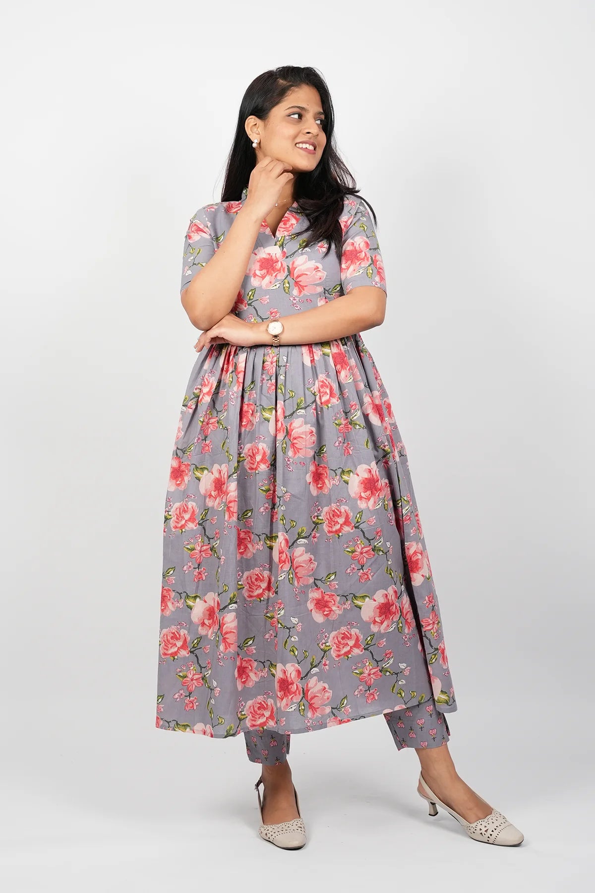 Grey Cotton Co-Ord Set