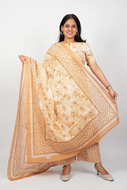 Sandal Straight Cut Kurti Suit Set