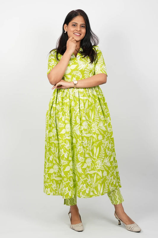 Green Cotton Co-Ord Set