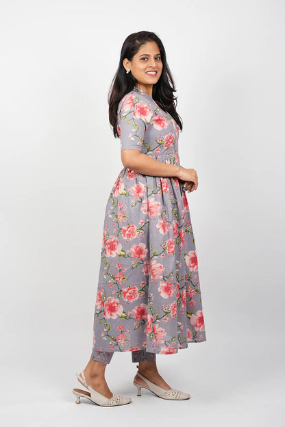 Grey Cotton Co-Ord Set