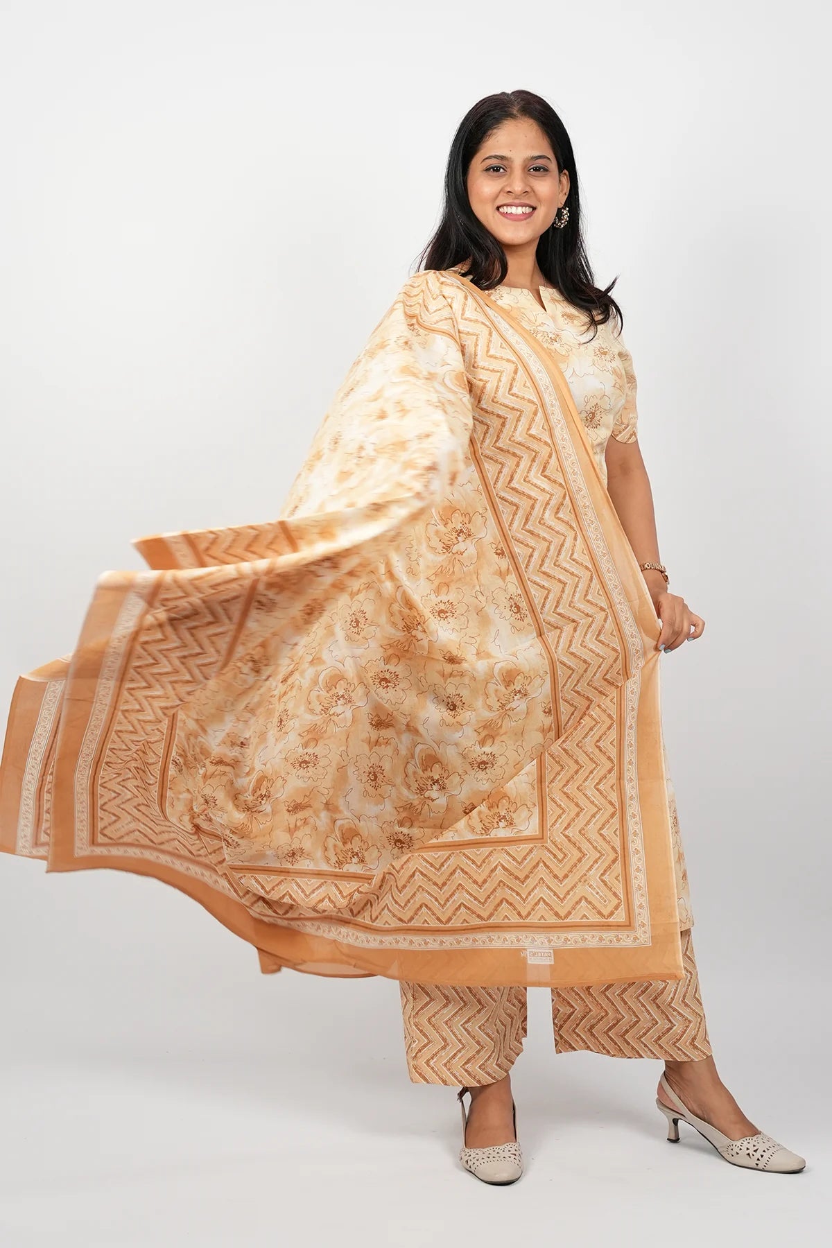 Sandal Straight Cut Kurti Suit Set
