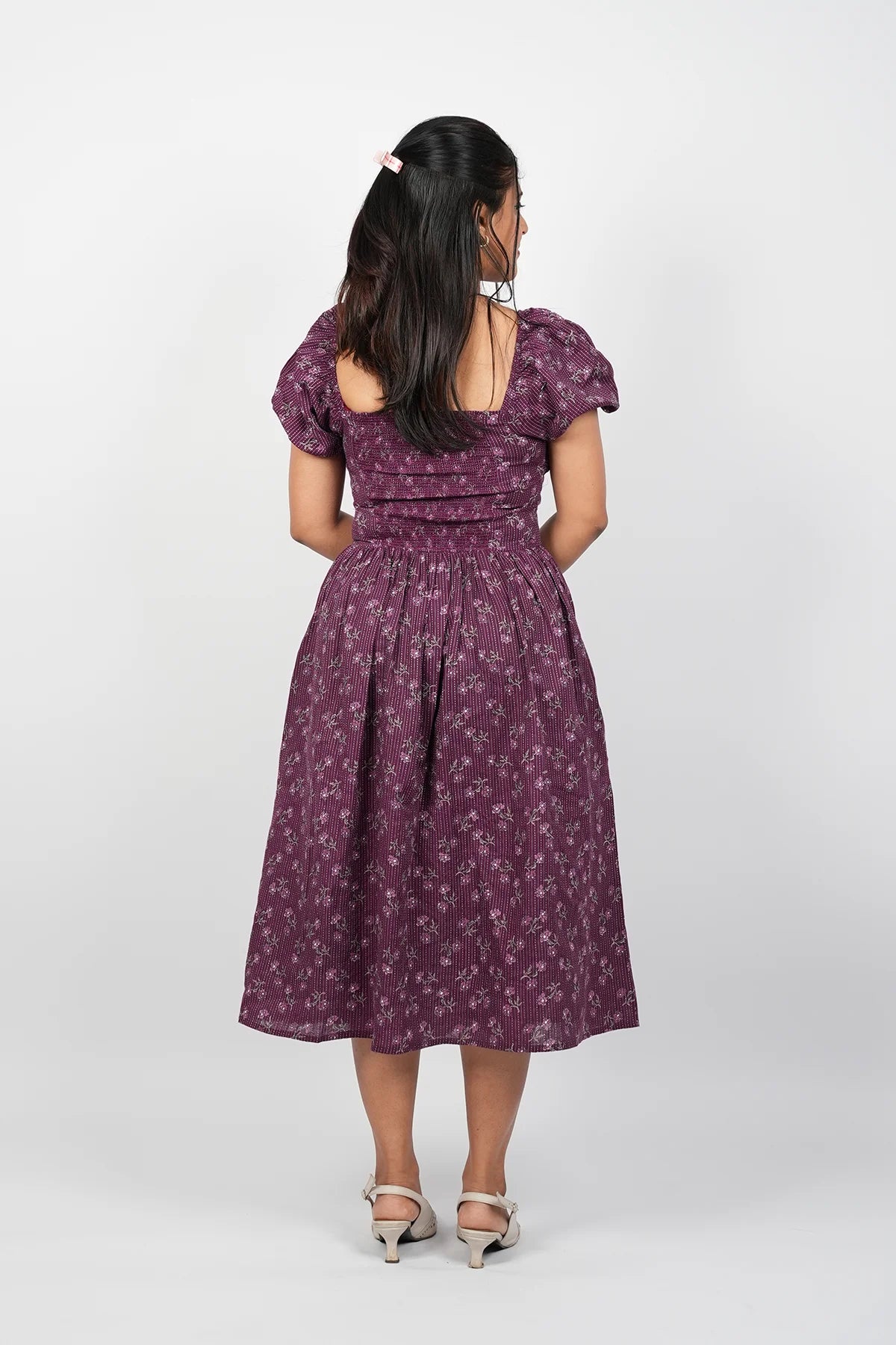 Violet A-Line Midi Dress