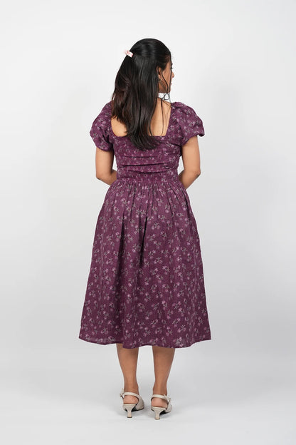 Violet A-Line Midi Dress