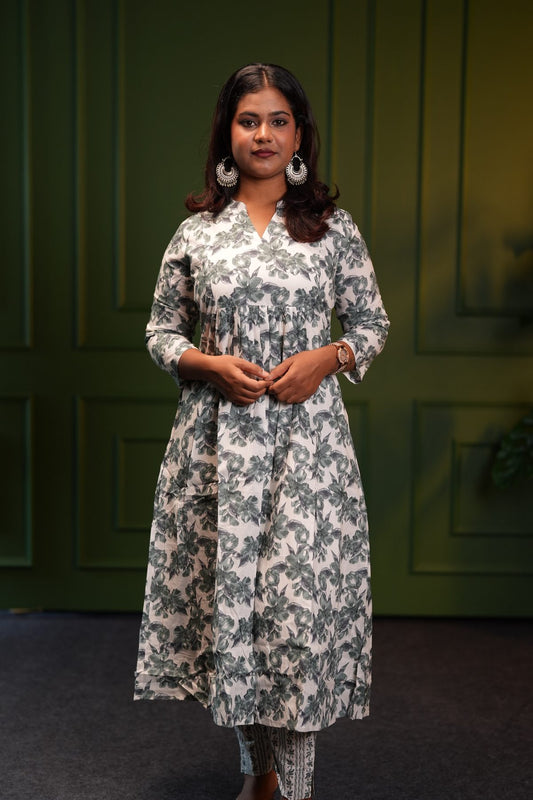 Sage Blossom Floral Printed Co-ord Set