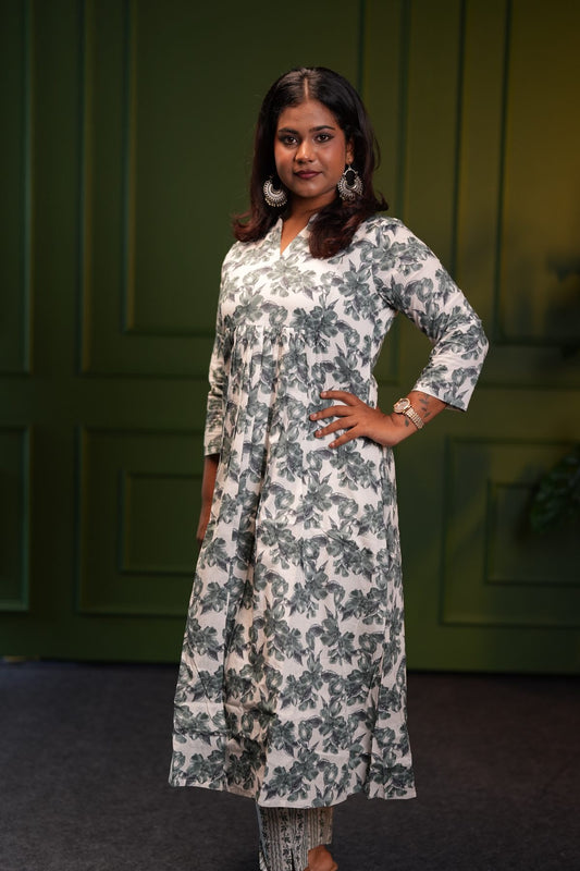 Sage Blossom Floral Printed Co-ord Set