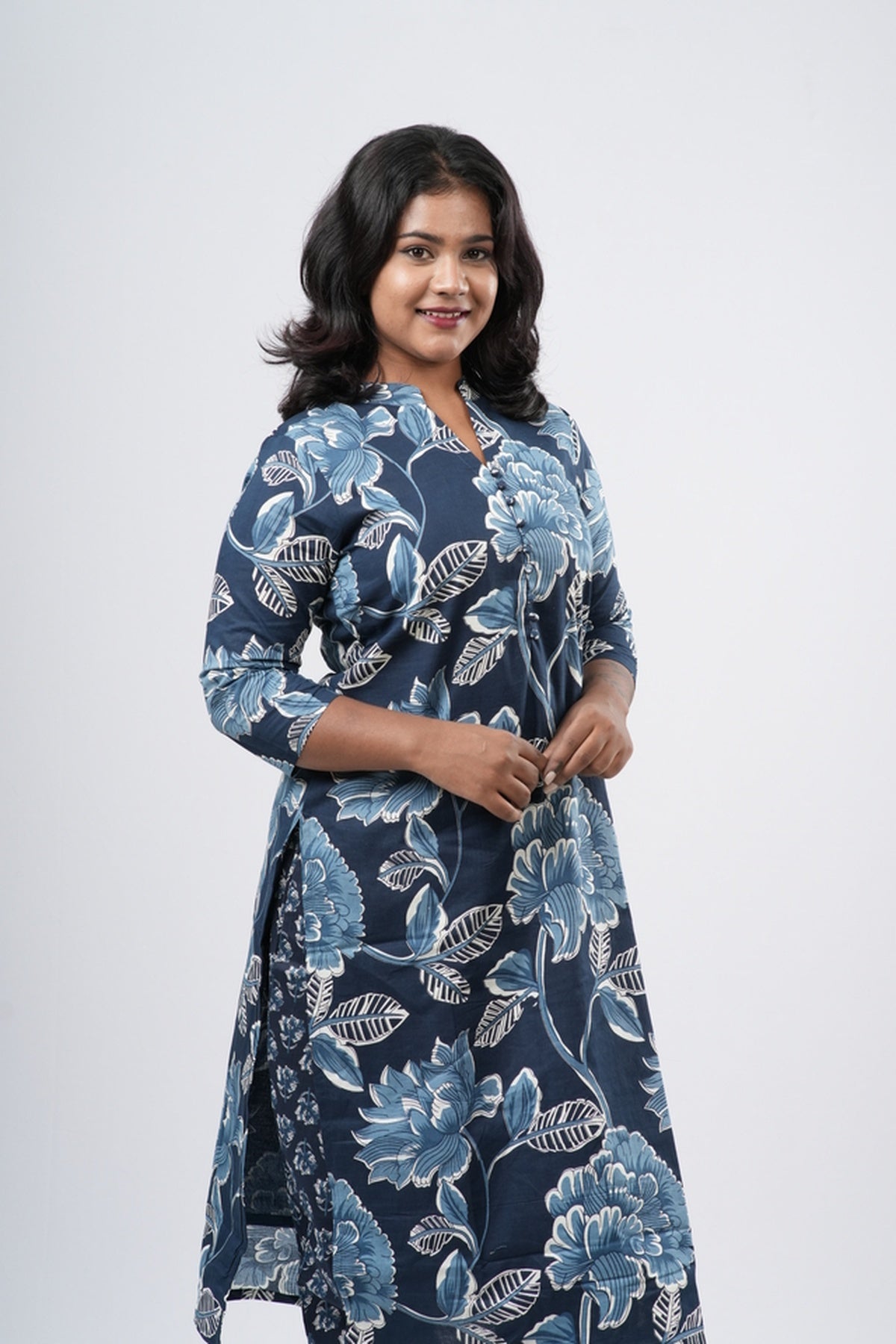 Indigo Bloom Floral Cotton Co-ord Set