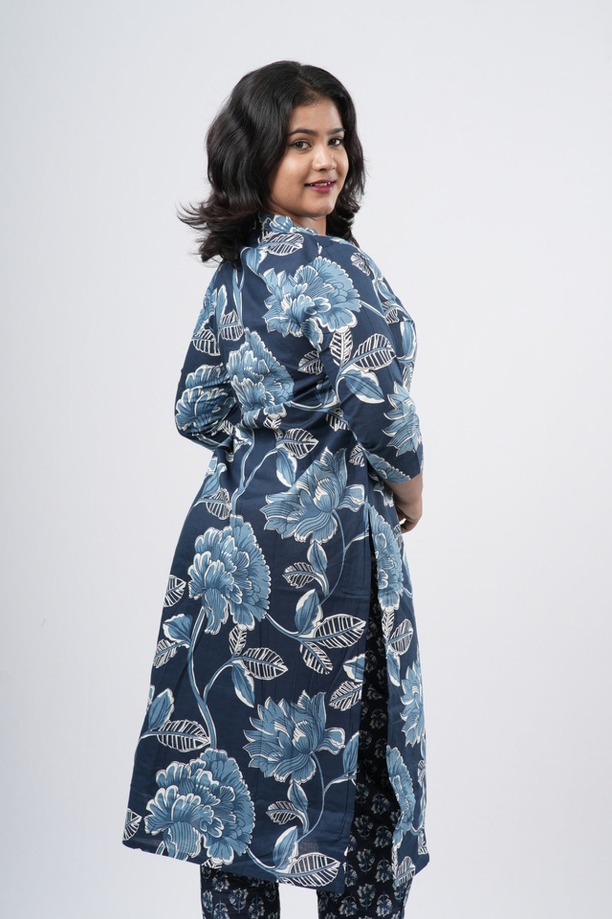 Indigo Bloom Floral Cotton Co-ord Set