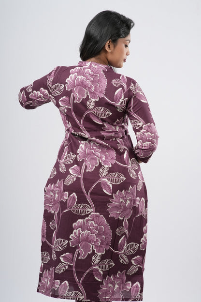Purple Mauve Floral Cotton Co-ord Set