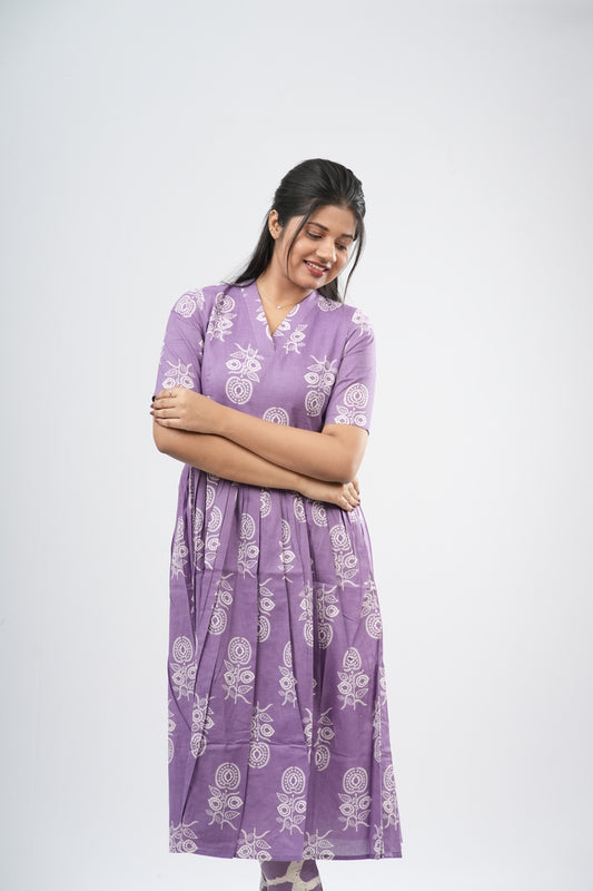 Lavender & White Mandala Cotton Co-ord Set