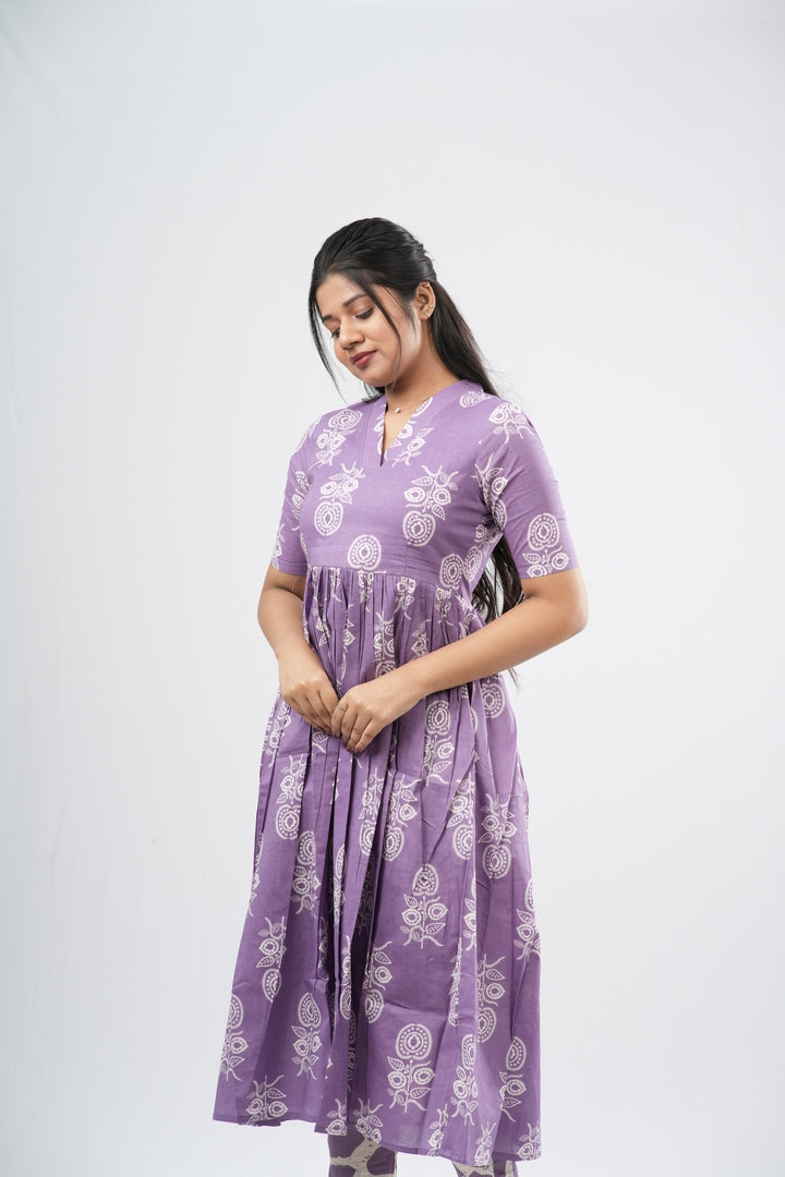 Lavender & White Mandala Cotton Co-ord Set