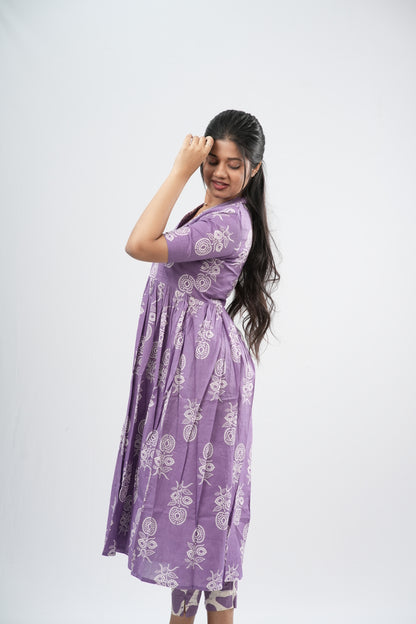Lavender & White Mandala Cotton Co-ord Set