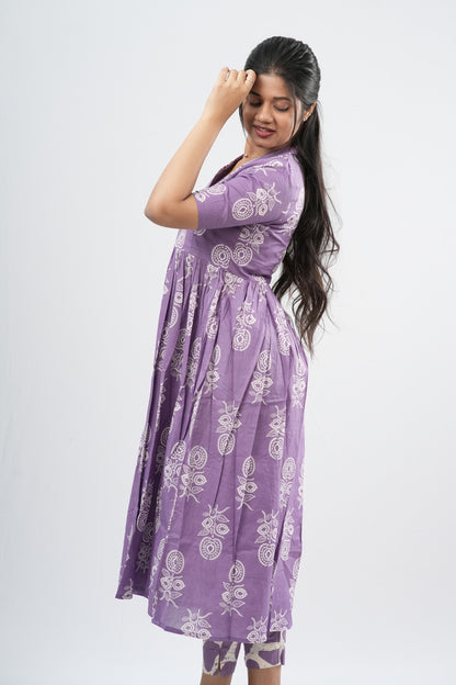 Lavender & White Mandala Cotton Co-ord Set