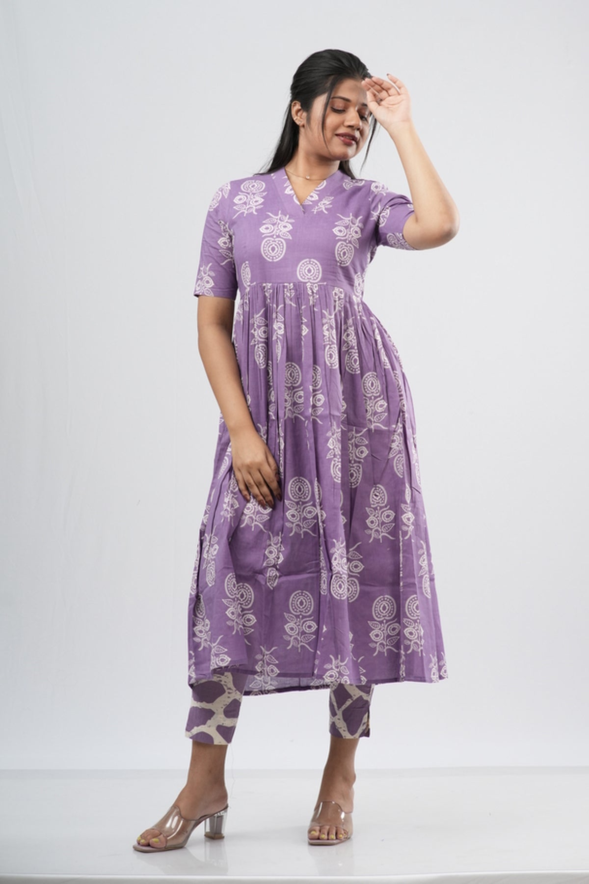 Lavender & White Mandala Cotton Co-ord Set