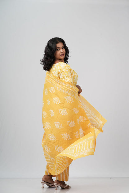 Sunshine Marigold Cotton Suit Set