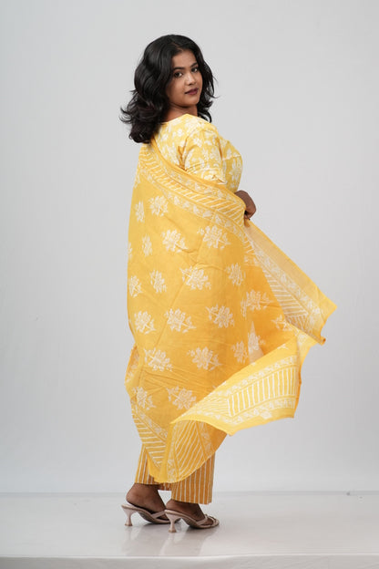 Sunshine Marigold Cotton Suit Set