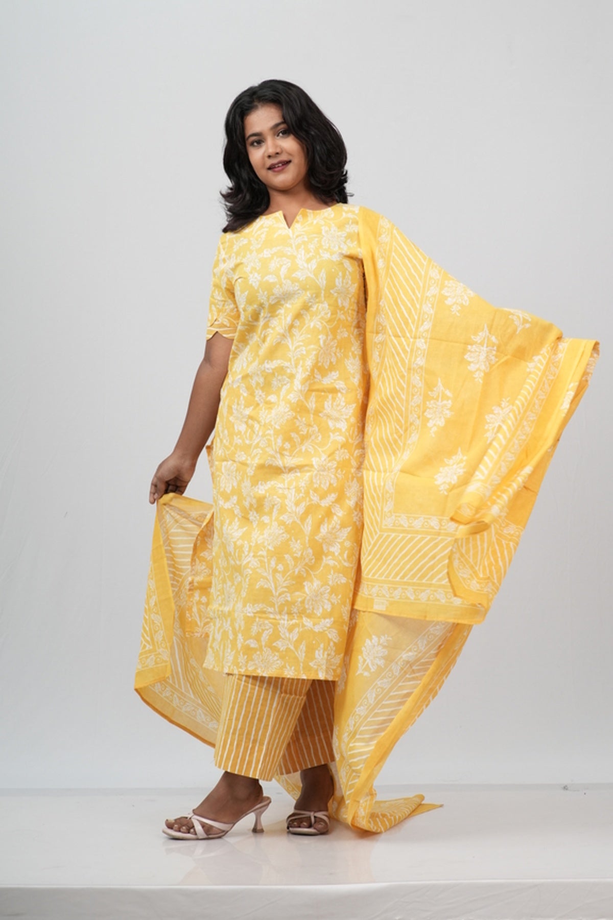 Sunshine Marigold Cotton Suit Set